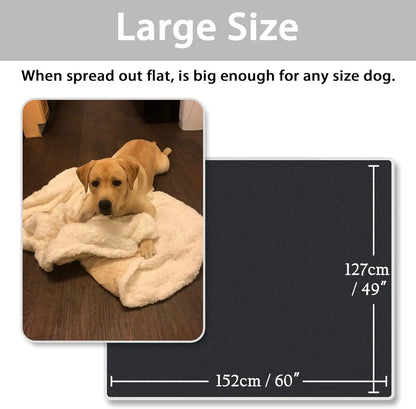 Excel Pets Ultra Soft Sherpa Large Dog Blanket Reversible Plush Micro Fleece And Sherpa For Cozy Warmth - Animals & Pet Supplies > Pet Supplies > Pet Bed Accessories Dog