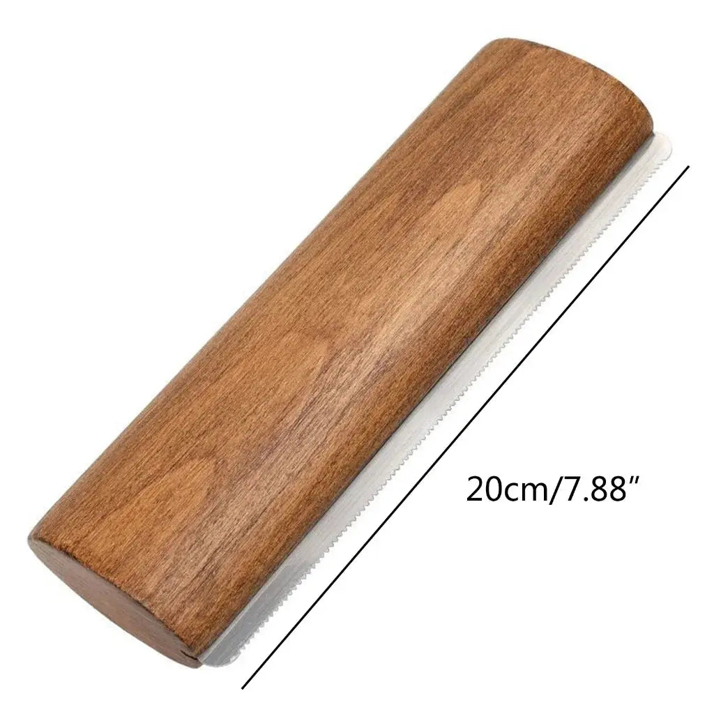 Ergonomic Wooden Handle Horse Shedding Brush - Effective Pet Hair Removal Tool for Horses and More HPDDIN