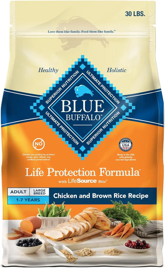 Blue Buffalo Life Protection Formula Large Breed Adult Dry Dog Food, Chicken & Brown Rice Recipe, 30-Lb Bag - Supports Joint Health and Promotes Lean Muscle with Natural Ingredients Blue Buffalo Company, Ltd