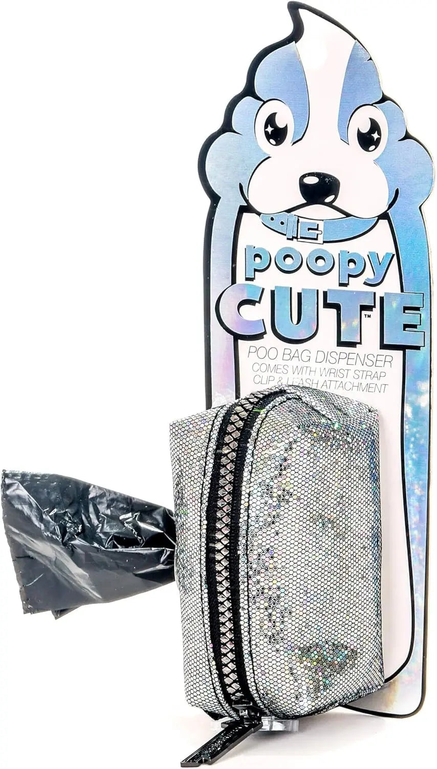 Poopycute - Cute Dog Poop Bag Holder for Leash Poop Bags for Dogs Vegan Friendly Dog Poop Bag Dispenser Dog Treat Pouch Leash Poop Bag Holder Dog Waste Bag Dispenser Dog Bag Holder Checkered poopyCUTE