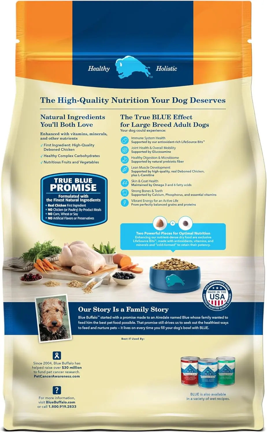 Blue Buffalo Life Protection Formula Large Breed Adult Dry Dog Food, Chicken & Brown Rice Recipe, 30-Lb Bag - Supports Joint Health and Promotes Lean Muscle with Natural Ingredients Blue Buffalo Company, Ltd