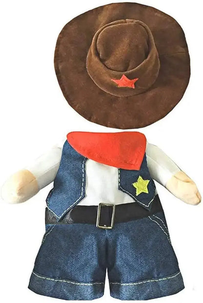 YOUSE Funny Pet Cowboy Costume For Small Dogs And Cats Halloween Cosplay Outfit Cute Pet Clothes - Animals & Pet Supplies > Pet Supplies > Pet Apparel > Pet Costumes Dog