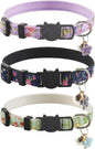 xpangle Triple Pack Adjustable Breakaway Cat Collars With Bells For Safe Comfortable Active Cats In Colorful Styles - Animals & Pet Supplies > Pet Supplies > Pet Collars & Harnesses > Breakaway & Safety Collars cat