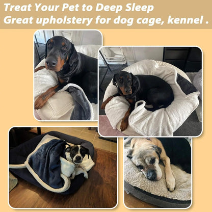 Excel Pets Ultra Soft Sherpa Large Dog Blanket Reversible Plush Micro Fleece And Sherpa For Cozy Warmth - Animals & Pet Supplies > Pet Supplies > Pet Bed Accessories Dog