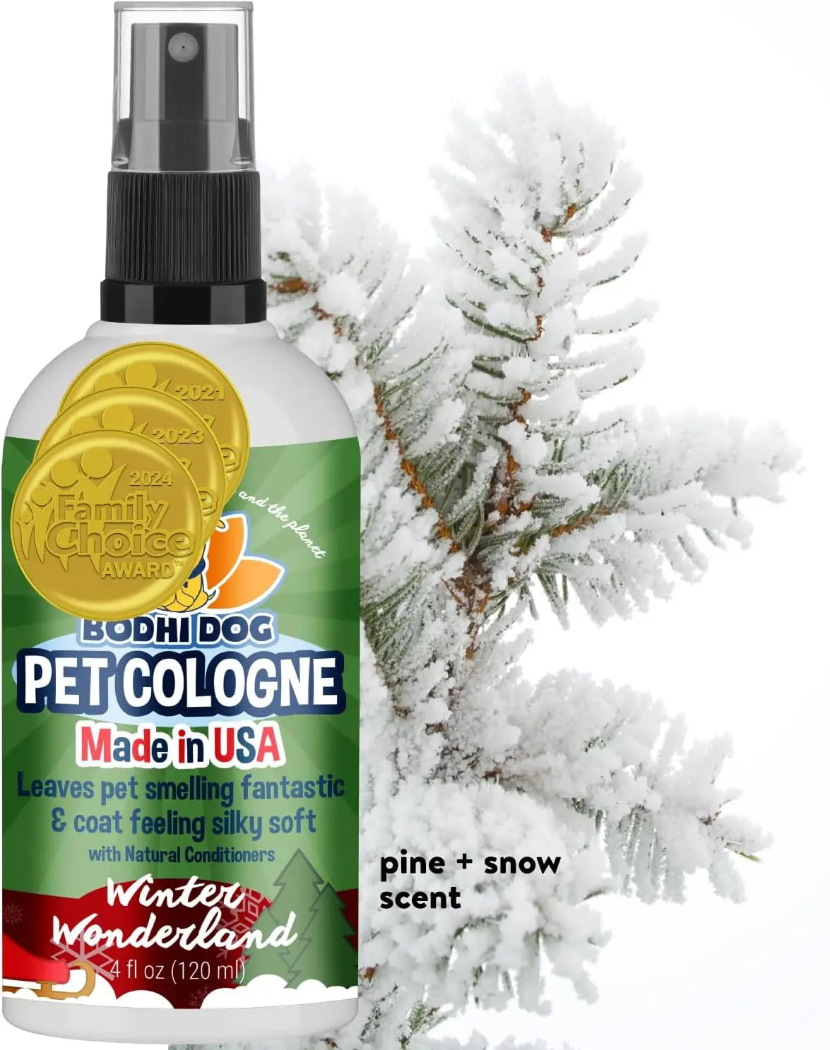 Bodhi Dog Natural Dog Cologne - Refreshing Baby Powder Scented Deodorizing Spray & Conditioner for Dogs and Cats - Safe, Gentle Formula for All Pets - 4 Fl Oz Made in USA Bodhi Dog