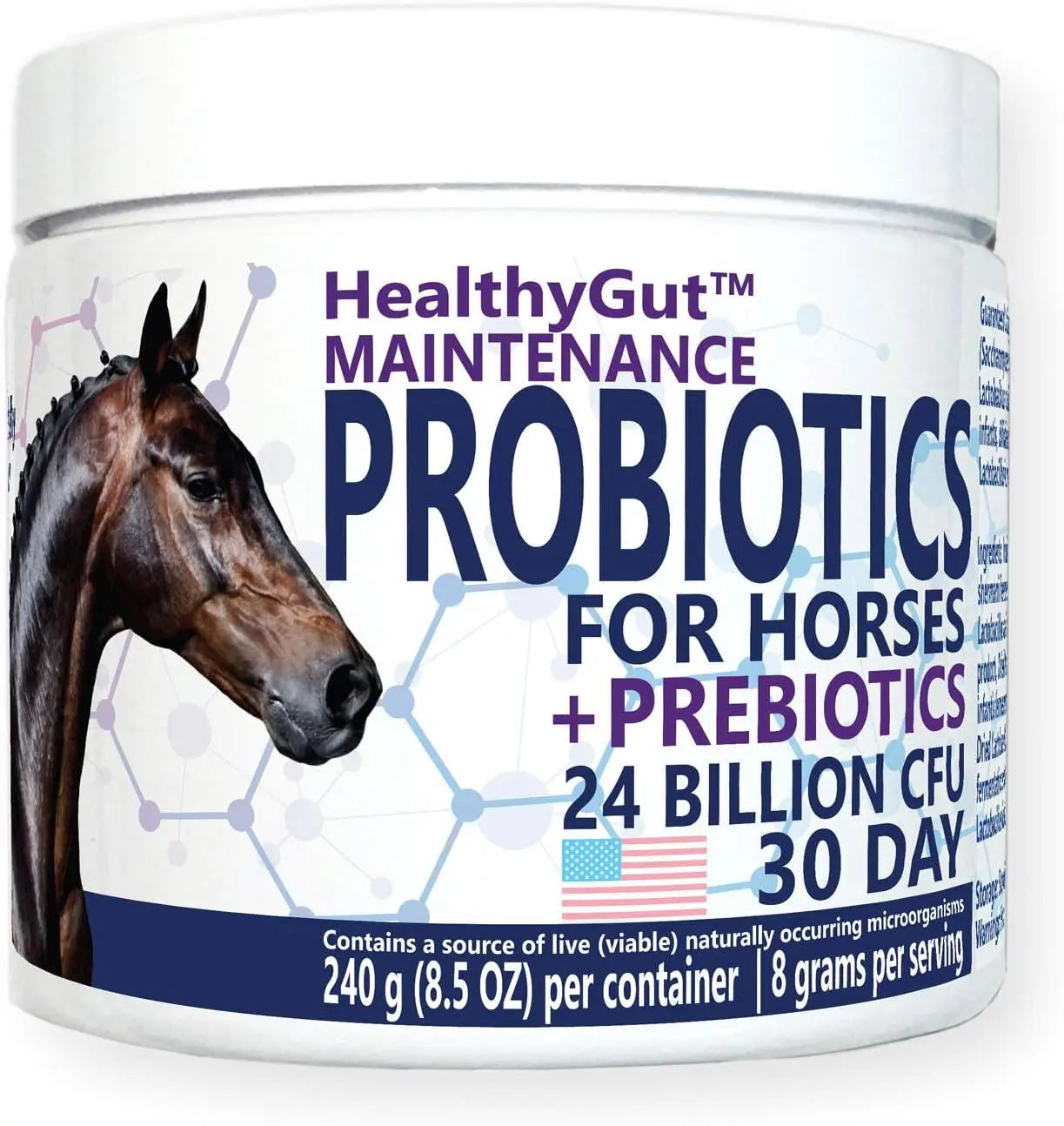 Healthygut™ Probiotics for Horses - All-Natural Dietary Supplement for Enhanced Digestive Performance (90-Day Supply) Equa Holistics LLC.