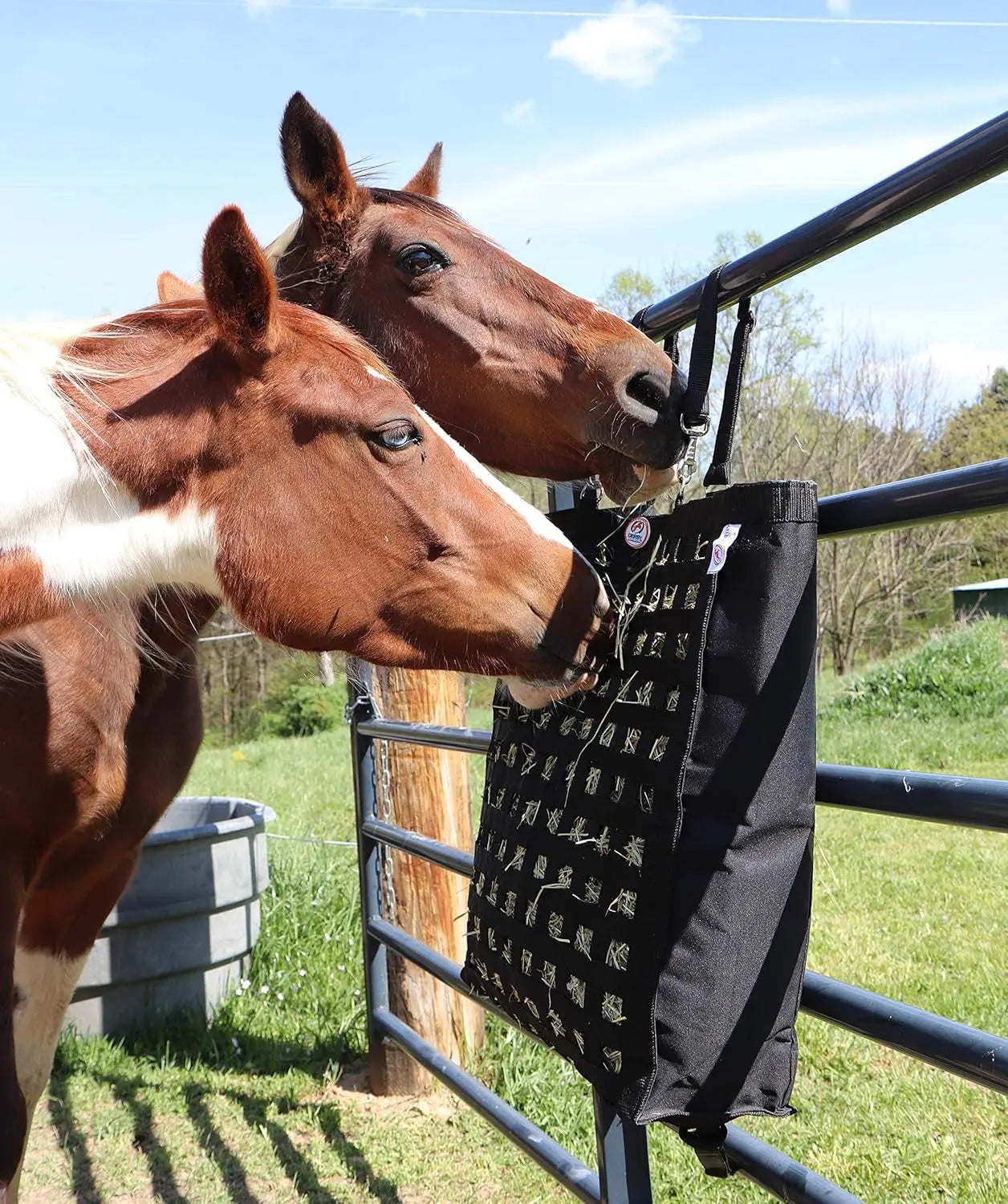 Premium Slow Feed Horse Hay Bag with Durable Bottom and 6-Month Warranty Paris Tack