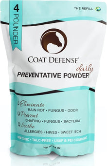 Horsepowder, Inc. Coat Defense Daily Powder For Horses Natural Waterless Grooming Powder To Clean Deodorize And Shine Coat Mane And Tail - Sporting Goods > Outdoor Recreation > Equestrian > Horse Care > Horse Grooming Equine