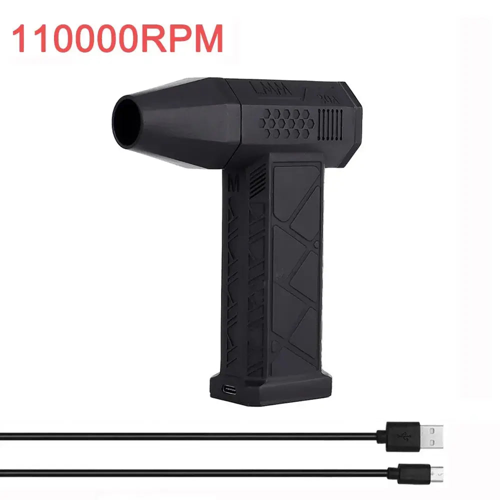 Caer Mini Turbo Jet Fan: High-Performance Electric Air Duster with Adjustable 3-Speed Settings and 130,000 RPM for Efficient Car and Computer Cleaning caer