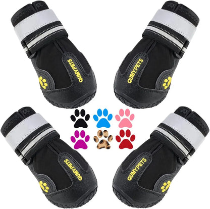 QUMY QUMY Large Dog Shoes All Season Boots For Paws Durable Paw Protectors For Hot Pavement And Trails - Animals & Pet Supplies > Pet Supplies > Pet Apparel > Pet Shoes Dog