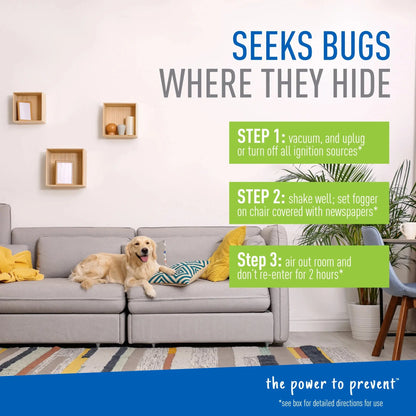 Adama Adams Plus Flea and Tick Indoor Fogger 3 Ounce Pack for Comprehensive Pest Control and Quick Room Coverage - Home & Garden > Household Supplies > Pest Control > Pesticides > Miticides cat
