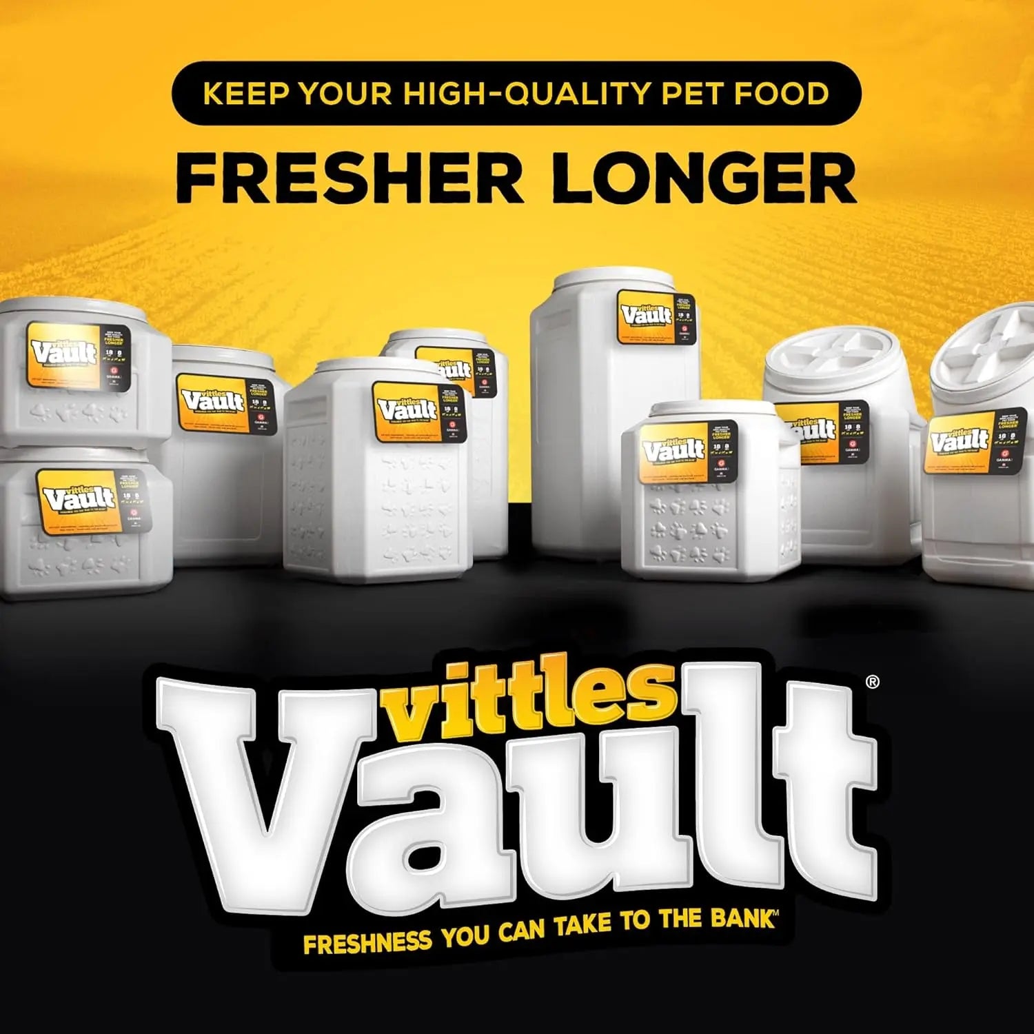 Gamma2 Vittles Vault Pet Food Storage Containers - Sealed Dog and Cat Food Storage Container, Fits up to 80Lbs, Made in the USA - [14"L X 28"H] Gamma2