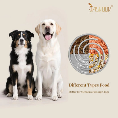 JASGOOD Jasgood Anti Gulping Slow Feeder Dog Bowl With Spiral Maze For Healthier Mealtimes - Animals & Pet Supplies > Pet Supplies > Pet Bowls, Feeders & Waterers > Slow Feeder Bowls Dog