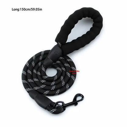 other Nylon Reflective Dog Leash With Durable Braided Nylon Construction And High Visibility For Safe Walks And Training - Animals & Pet Supplies > Pet Supplies > Pet Leashes > Standard Leashes Dog
