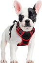 GLOBEGOU CO.,LTD Rabbitgoo Large Dog Harness No Pull Adjustable Soft Padded Vest Reflective Oxford Material Red Plaid Dual Leash Clips - Animals & Pet Supplies > Pet Supplies > Pet Collars & Harnesses Dog