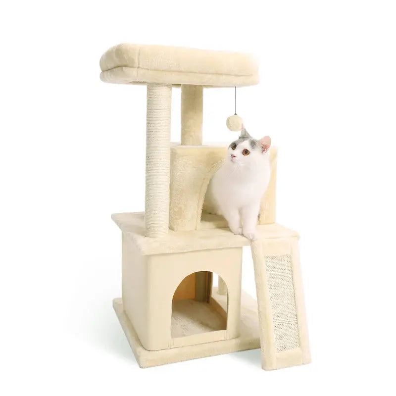Excel Pets Multi Level Cat Tree With Scratching Posts And Climbing Tower Condo For Cats Classic Style Steady High Quality - Animals & Pet Supplies > Pet Supplies > Cat Supplies > Cat Furniture > Cat Trees & Towers cat