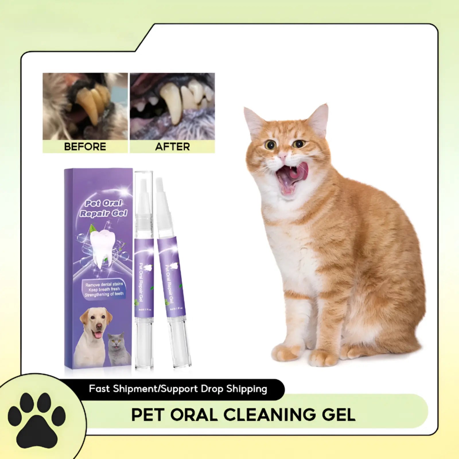 FreshPaws™ Pet Oral Repair Gel – The Ultimate Smile Saver for Cats & Dogs Excel Pets