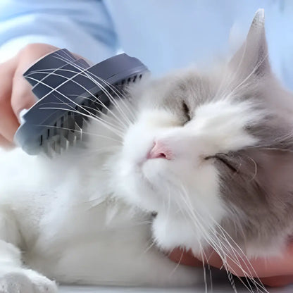 Excel Pets Self Cleaning Pet Deshedding Comb Auto Cleaning Grooming Tool for Cats Dogs and Rabbits - Animals & Pet Supplies > Pet Supplies > Pet Grooming Supplies > Pet Combs & Brushes > Deshedders cat