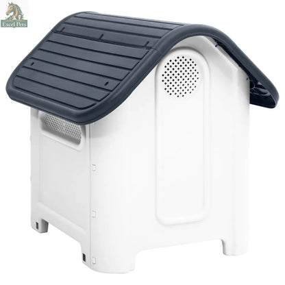 vidaXL Dog House Garden Dog Kennel Small Pet Cage Puppy Shelter Polypropylene-2